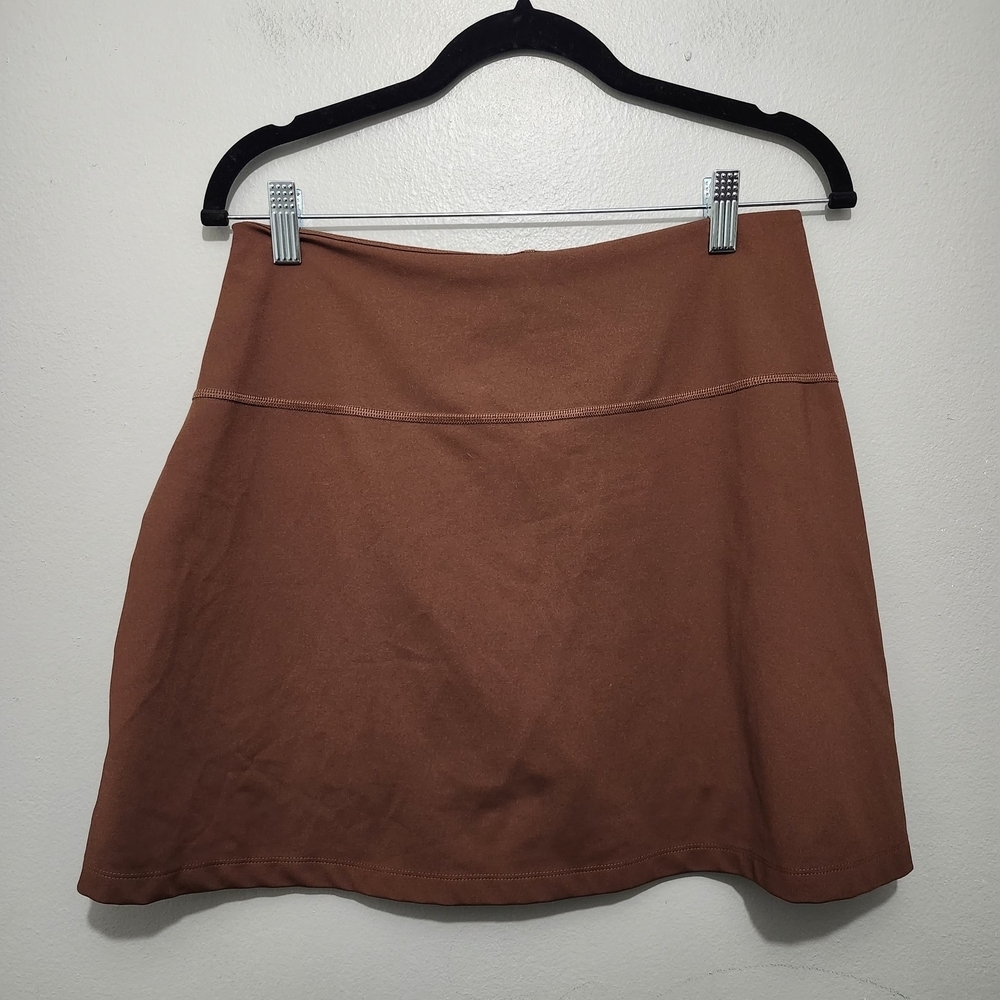 girlfriend collective Skort in Rust Brown Size Large